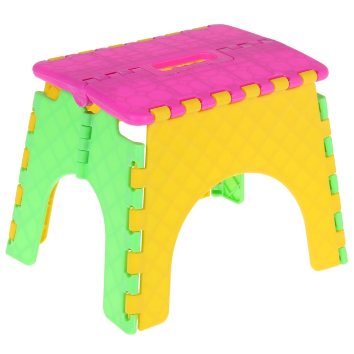 Табурет складной универсальный 21х16,5х20 см, цвет МИКС