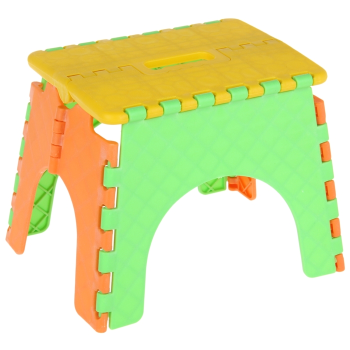 Табурет складной универсальный 21х16,5х20 см, цвет МИКС