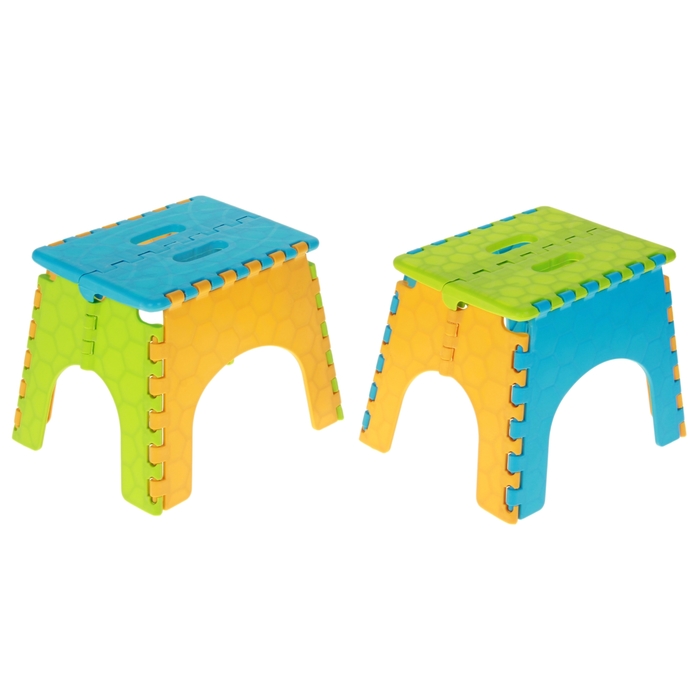 Табурет складной универсальный 21х16,5х20 см, цвет МИКС