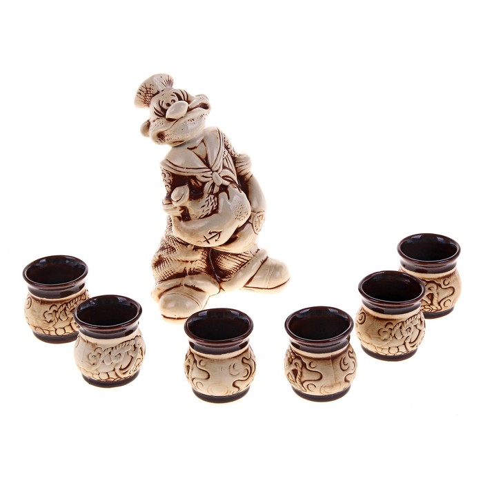 Штоф с рюмками "Папай" 7 предметов, 0,8 л