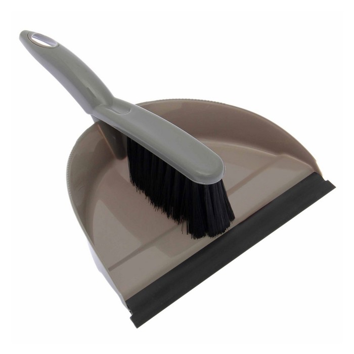 Набор для уборки "Клио", совок с кромкой и щетка-сметка, цвет МИКС