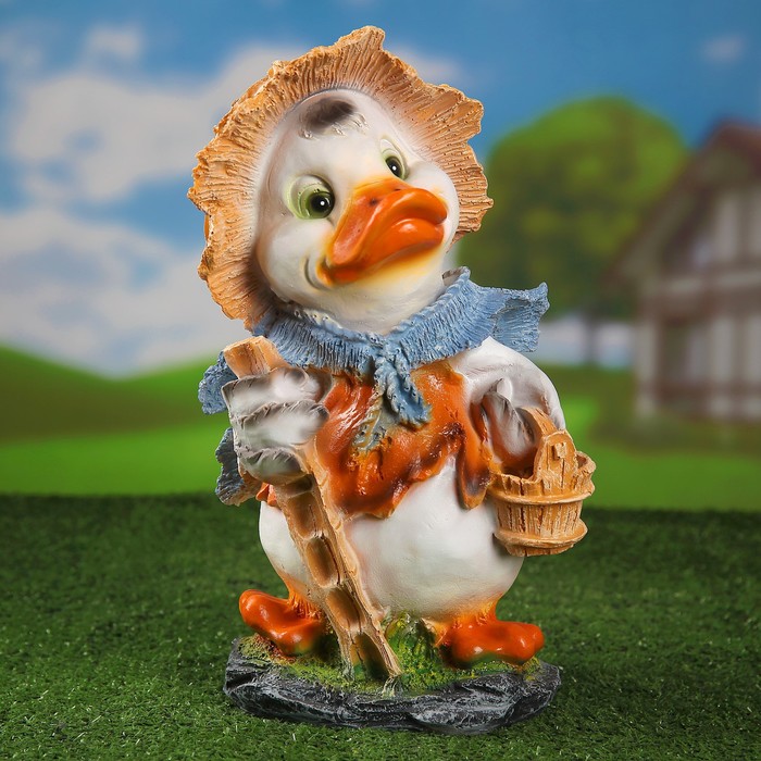 Садовая фигура "Утёнок в шляпе"