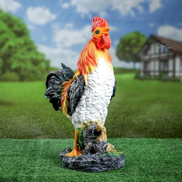 Садовая фигура "Петух на камне"