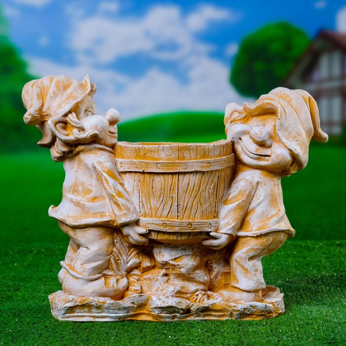 Фигурное кашпо "Эльфы" шамот