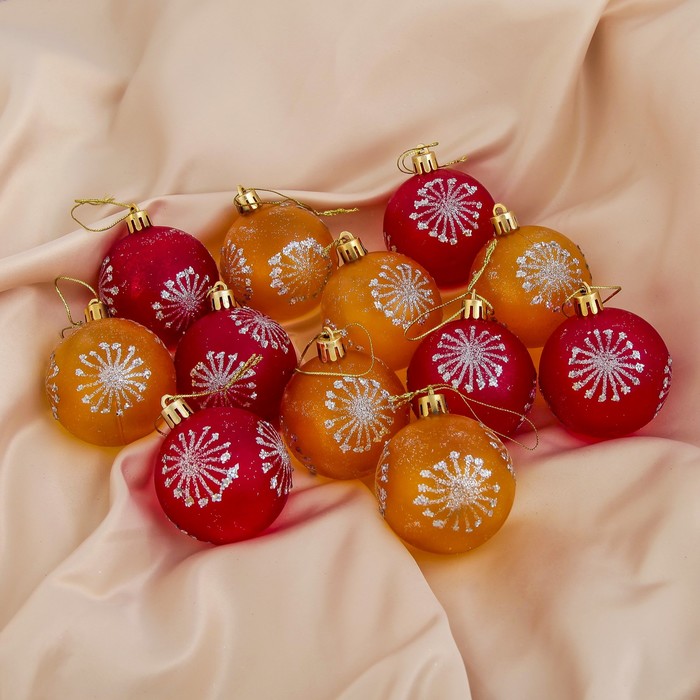 Новогодние шары "Праздничный салют" (набор 12 шт.)