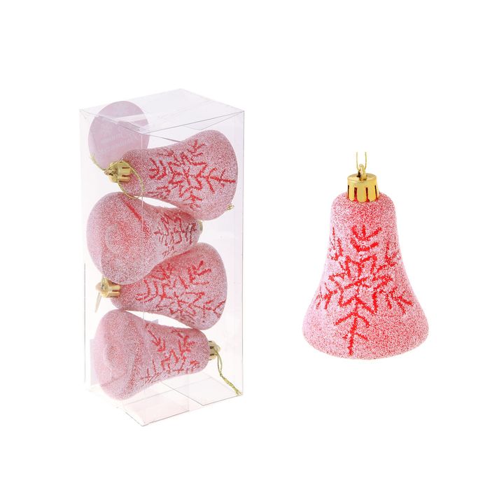 Ёлочные игрушки "Снежный колокольчик" (набор 4 шт.)