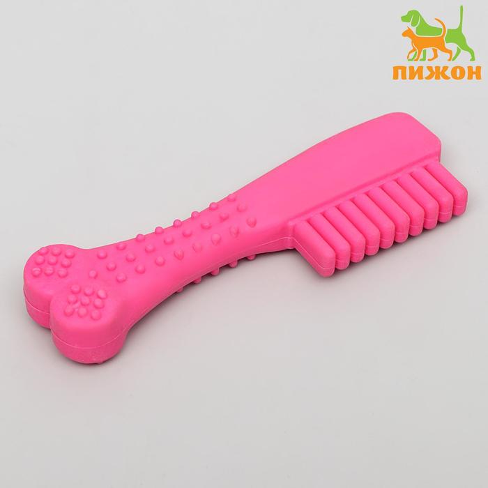 Игрушка жевательная "Расческа-кость", TPR, 14 см, микс цветов