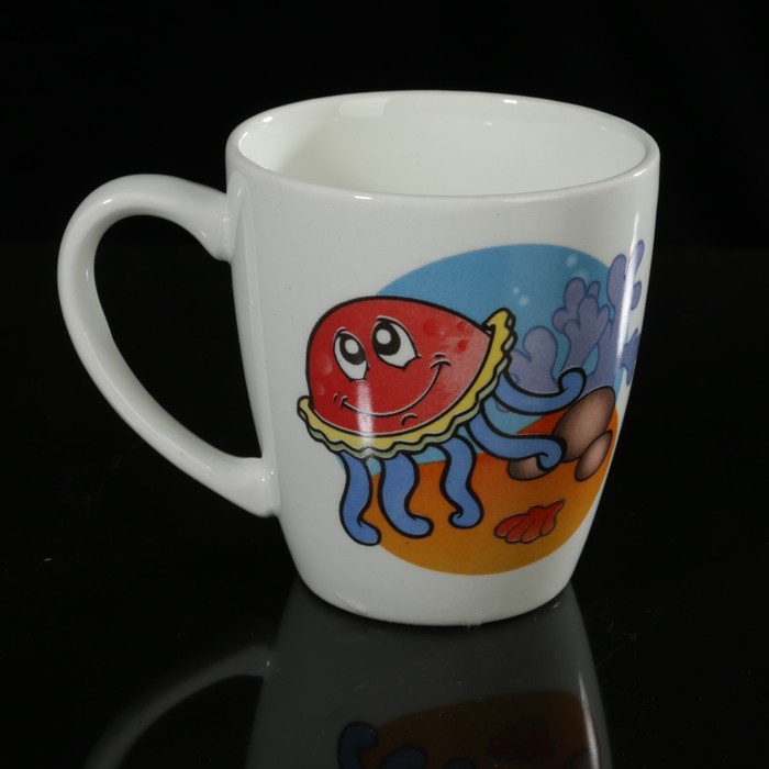 Кружка 220 мл, d=7,8 см, h=8,7 см "Морской мир" , рисунок МИКС
