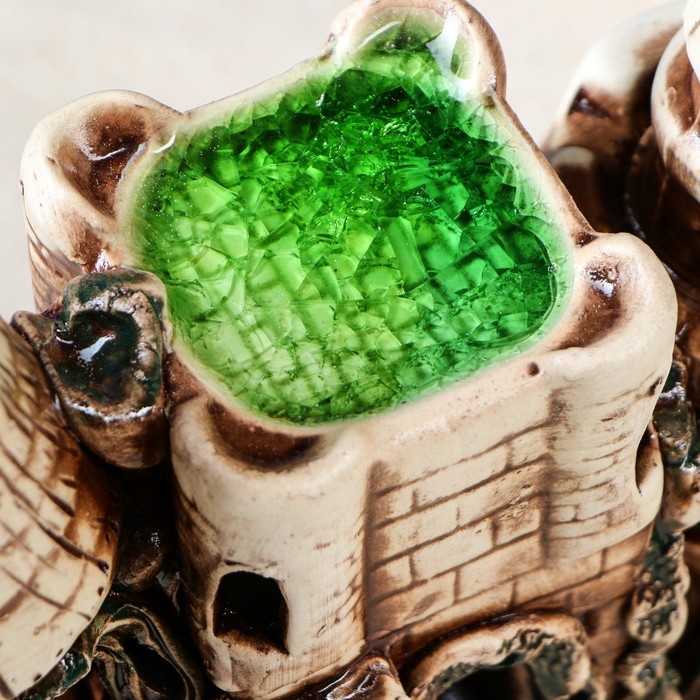 Декорации для аквариума "Замок с аркой" коричневый, микс