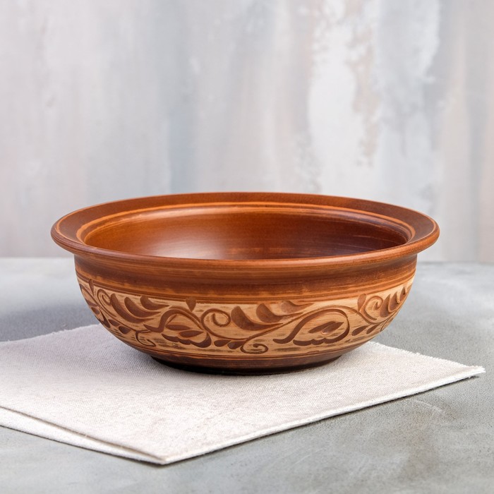 Миска "Дачная" красная глина, 1 л