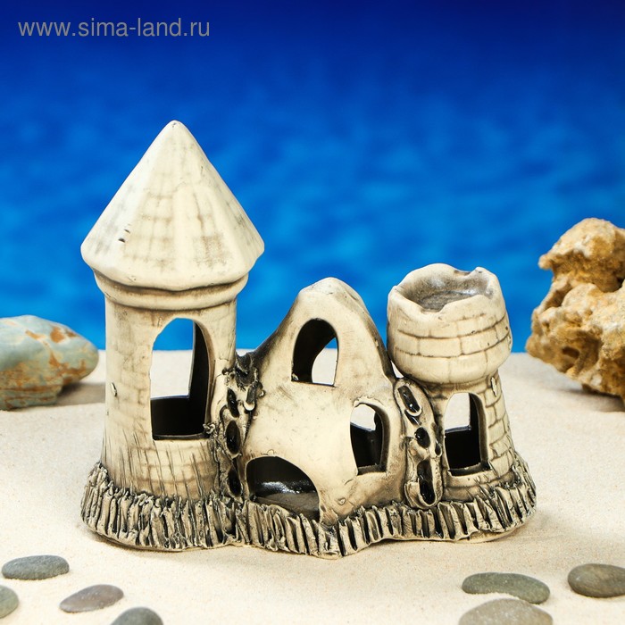 

Декорация для аквариума "Башенки камнями'', 7х17х15 см, микс