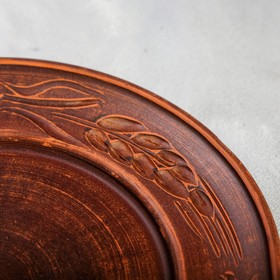 Тарелка "Лана", декор, красная глина, 21.5 см от Сима-ленд