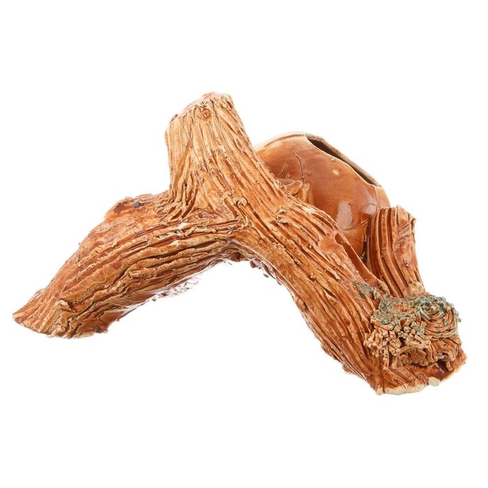 Декорации для аквариума ''Коряга и череп'' коричневый