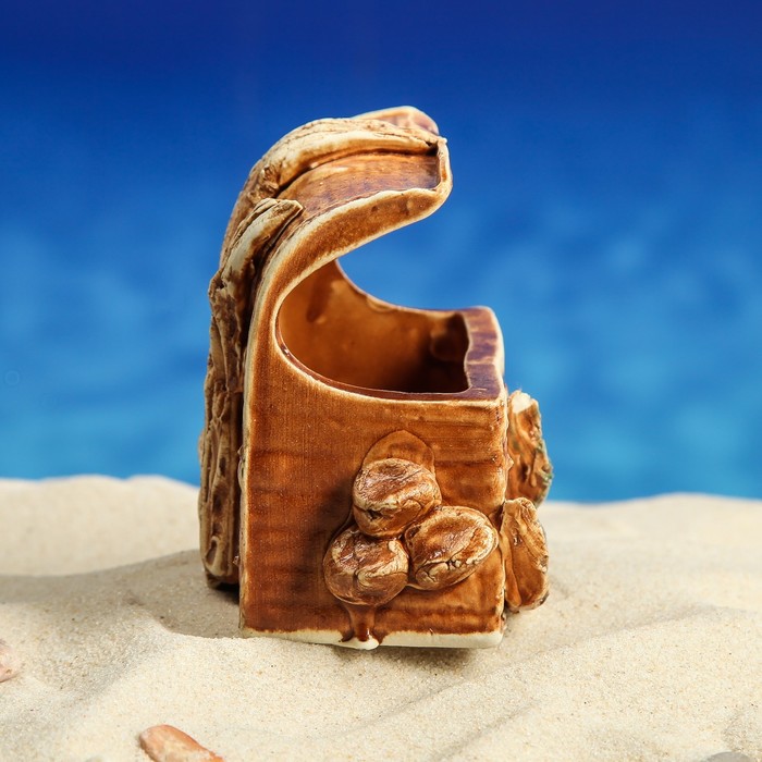 Декорации для аквариума "Сундук малый" микс