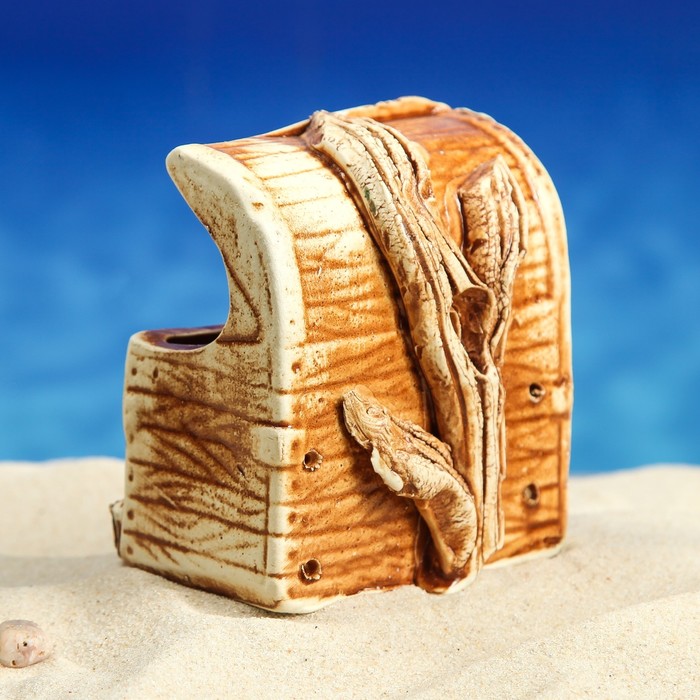 Декорации для аквариума "Сундук малый" микс