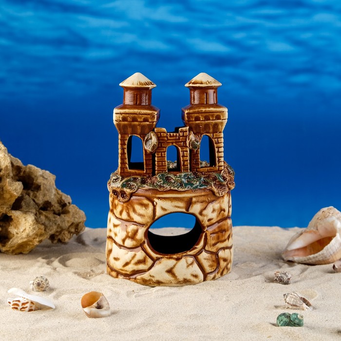 Декорации для аквариума "Замок и две башенки"