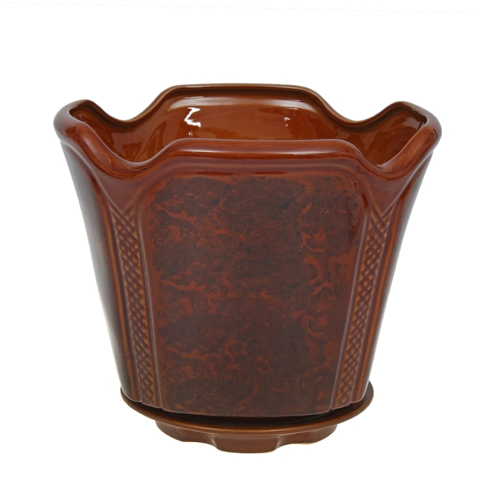 Кашпо "Готика" коричневое 7,1 л
