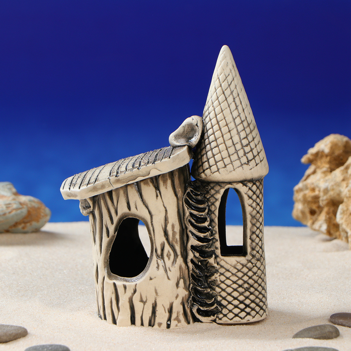 Декорации для аквариума "Черепашник куполок" микс