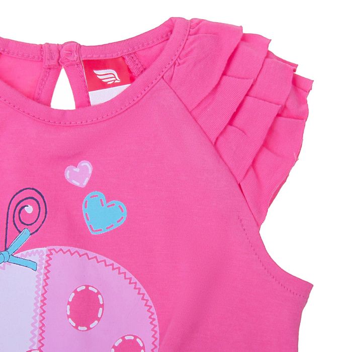 Комплект ясельный "Божья коровка", рост 68 см (44), цвет розовый/синий