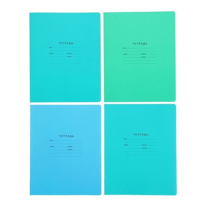 Тетрадь 12 листов частая косая линейка "Пиши красиво!", картонная обложка, 4 вида МИКС