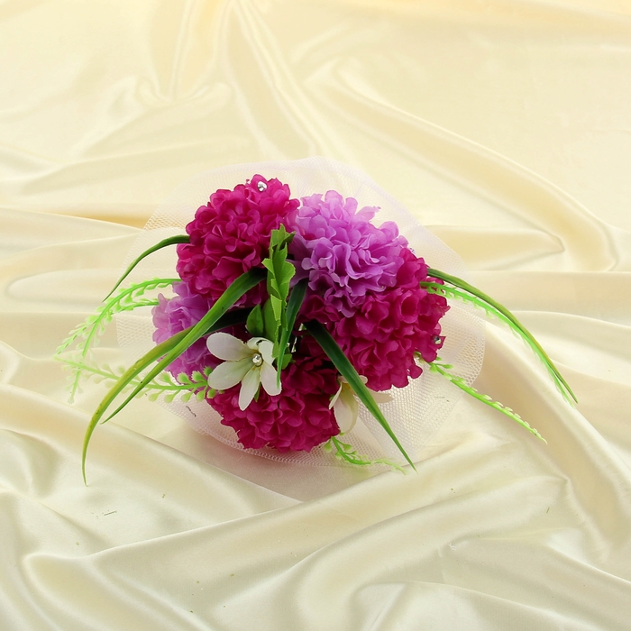 Букет-дублёр для невесты «Махровые астры», фиолетовый, 5 шт.