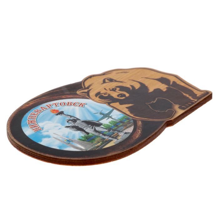 Магнит в форме медведя «Нижневартовск»