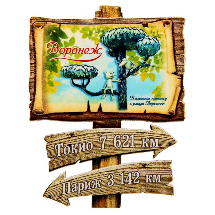 Магнит в форме указателя "Воронеж"