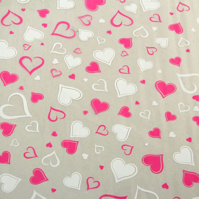 Пленка для цветов и подарков "Радмила" ярко-розово-белый 0.7 х 8.2 м, 40 мкм