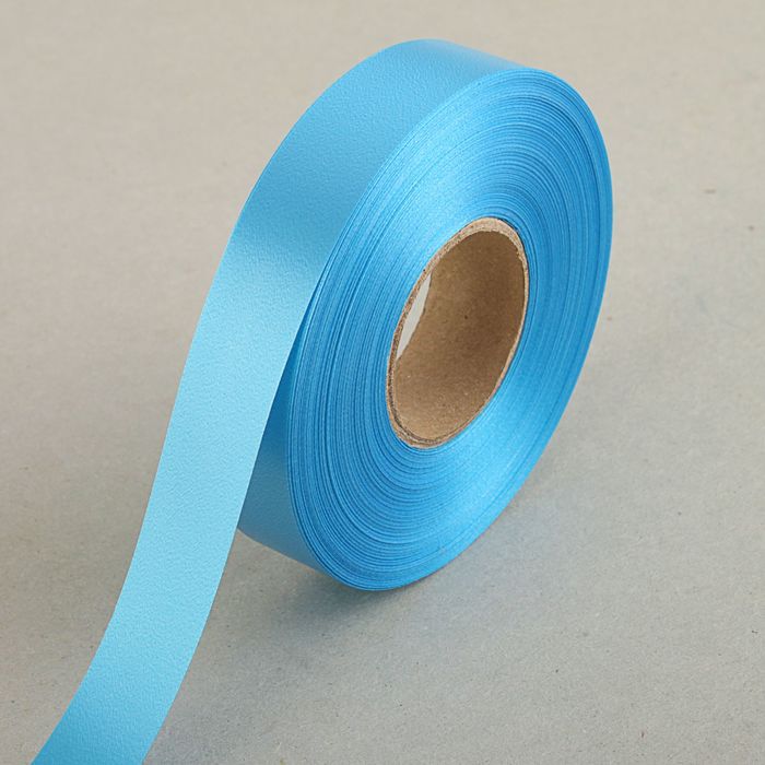 Лента для декора и подарков ярко-голубая, 2 см х 45 м