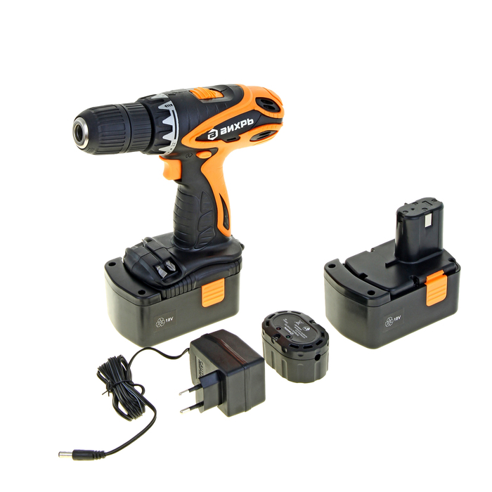 Дрель-шуруповерт "Вихрь" ДА-18-2к, аккумуляторная