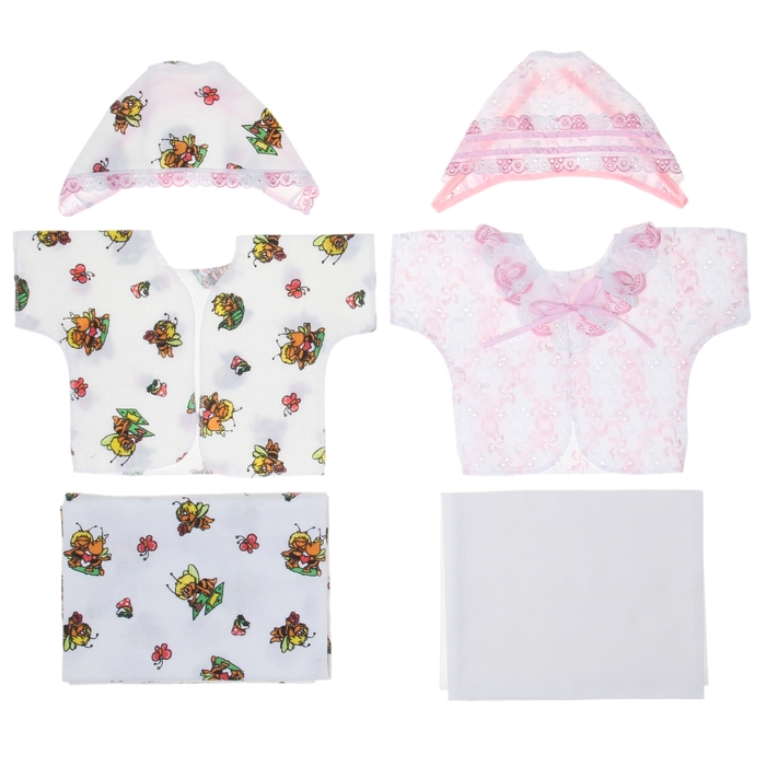 Комплект на выписку летний "Егоза", 8 предметов, цвет бело-розовый