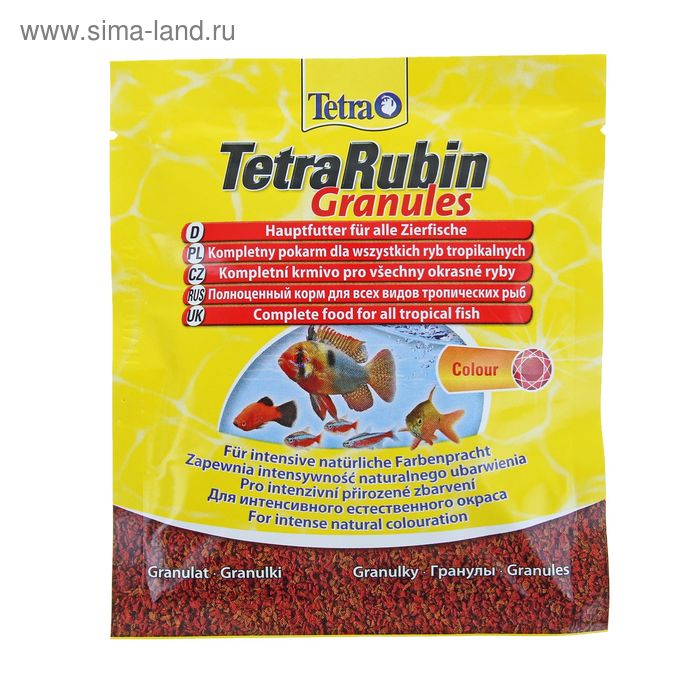 

Корм TetraRubin Granules для окраса рыб, пакет 15 г