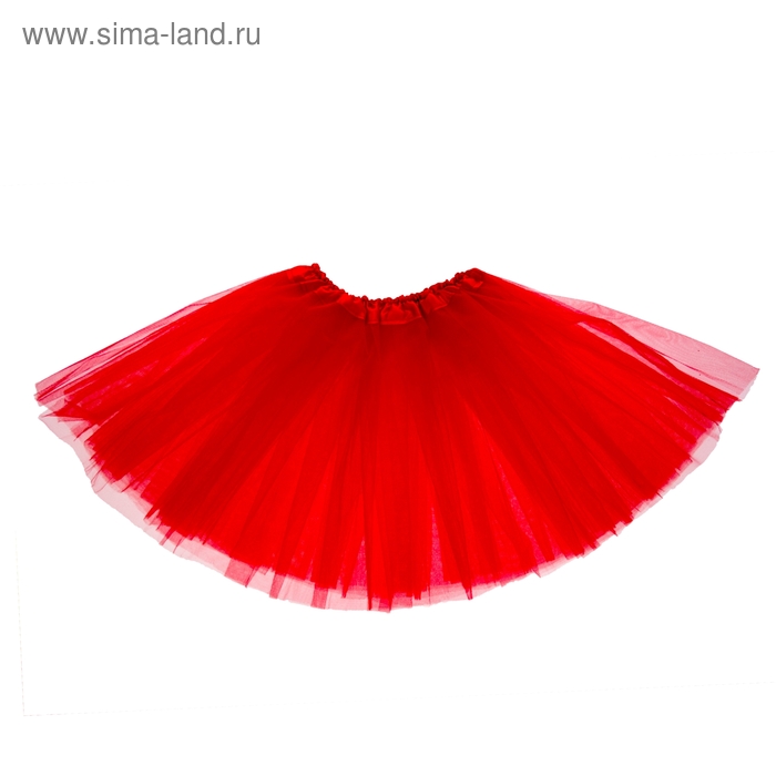 Карнавальная юбка трёхслойная 4-6 лет, цвет красный