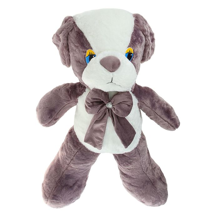 Мягкая игрушка "Собака с бантом и стразой №2", МИКС