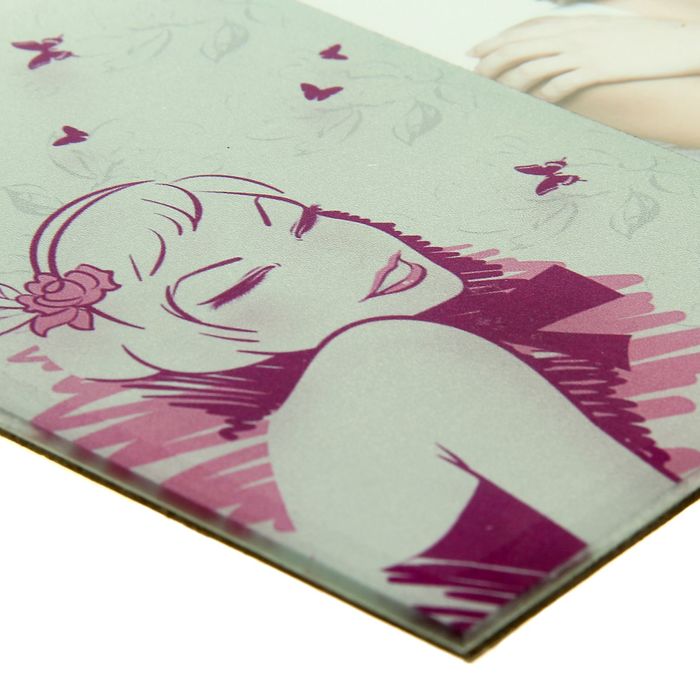 Фоторамка "Кокетка" серебристая, 9х13 см