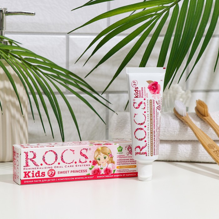 

Зубная паста R.O.C.S. Kids, «Sweet Princess», для детей, с ароматом розы, 45 г