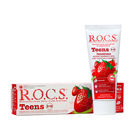 Зубная паста R.O.C.S. Teens. Аромат знойного лета. Земляника, 74гр Зубная паста R.O.C.S. Teens. Аромат знойного лета. Земляника, 74гр