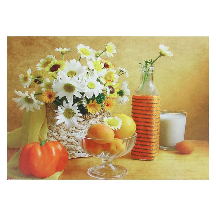 Картина на подрамнике "Натюрморт с ромашками"
