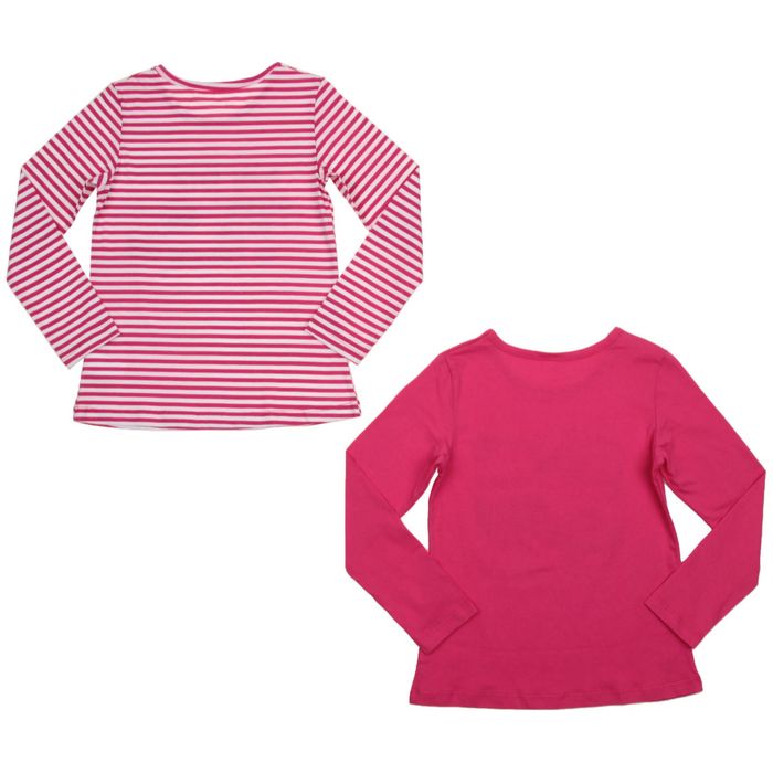 Комплект джемперов для девочки - 2 шт., рост 110 см, цвет фуксия, принт полоска Л088