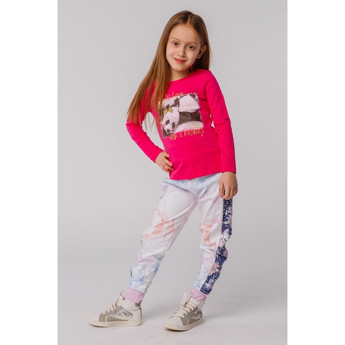 Комплект джемперов для девочки - 2 шт., рост 98 см, цвет фуксия, принт полоска Л088