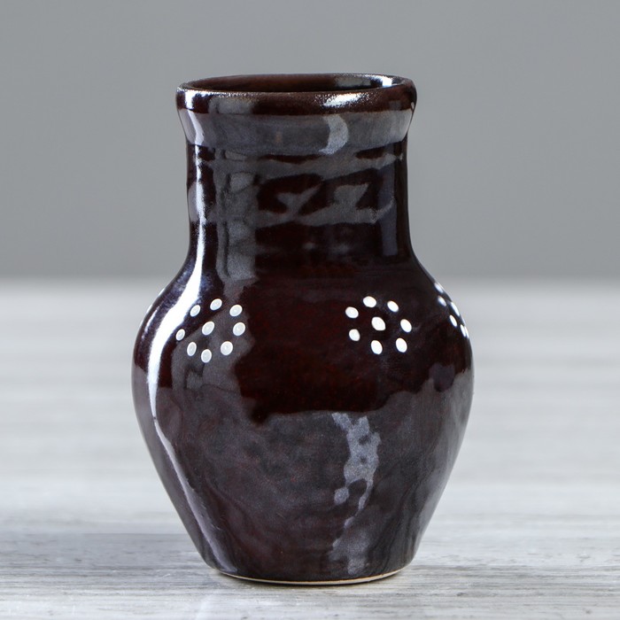 Ваза "Добро" малая, глазурь, коричневая