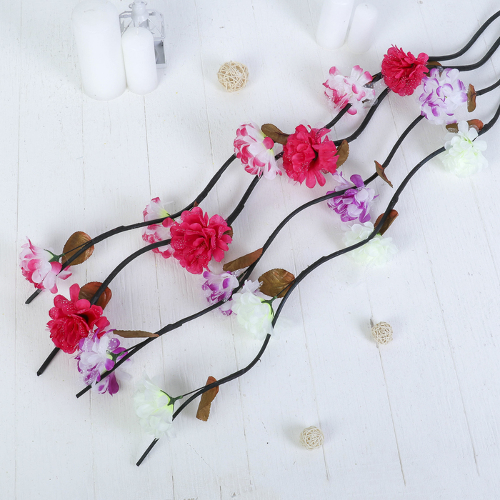 Декоративная ветка "Пышная пеларгония" микс