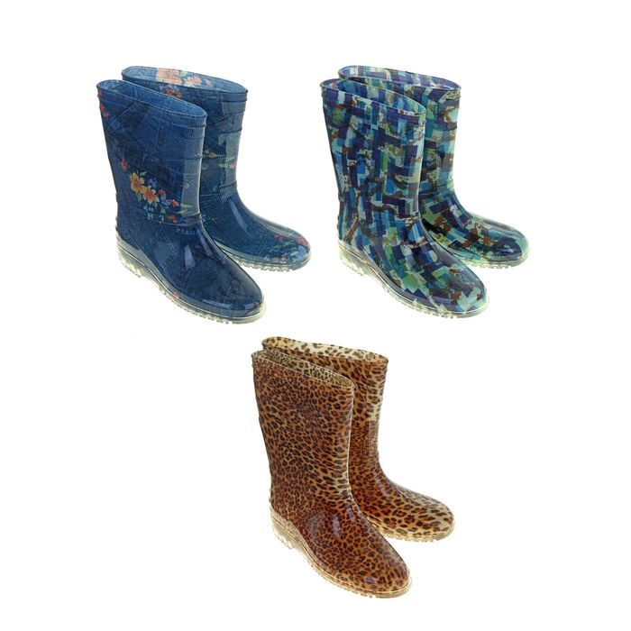 Сапоги женские ПВХ арт. С312-цв без утеп. (МИКС) (р. 37)