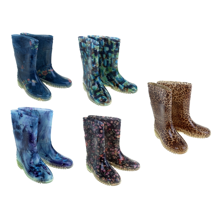 Сапоги женские ПВХ арт. С312-цв без утеп. (МИКС) (р. 36)