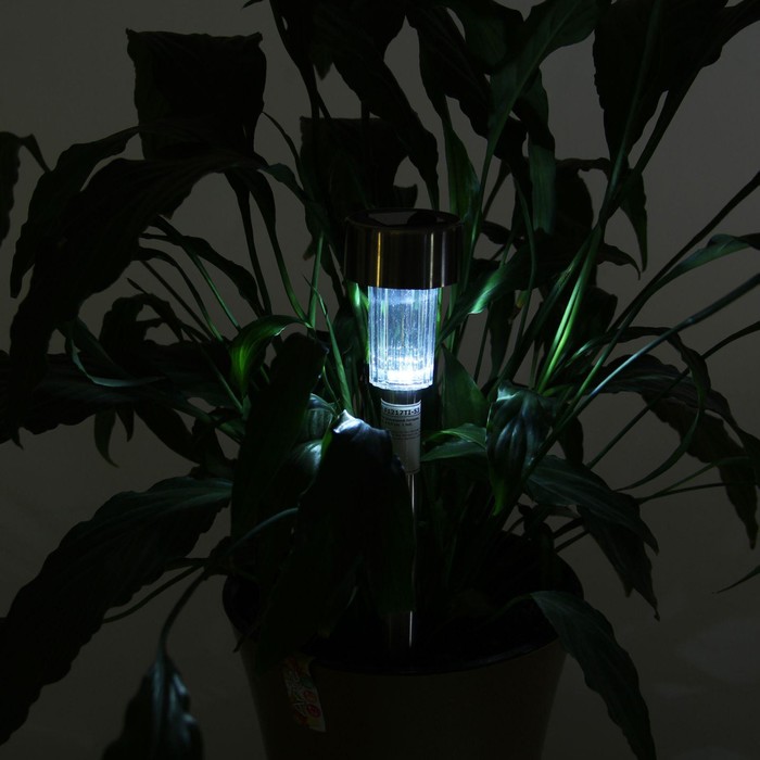 фото Фонарь садовый на солнечной батарее "цилиндр" 35,5 см, d-5,5 см, led luazon lighting