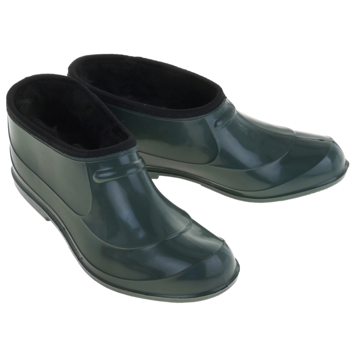 Галоши ПВХ арт. Г201-М мех (зеленый) (р. 40)