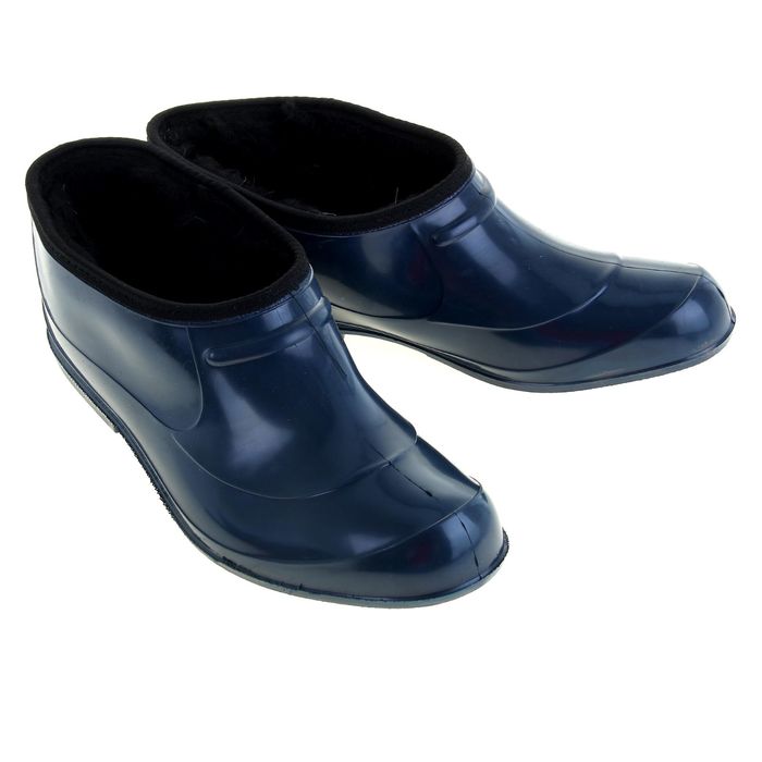 Галоши ПВХ арт. Г201-М мех (синий) (р. 45)