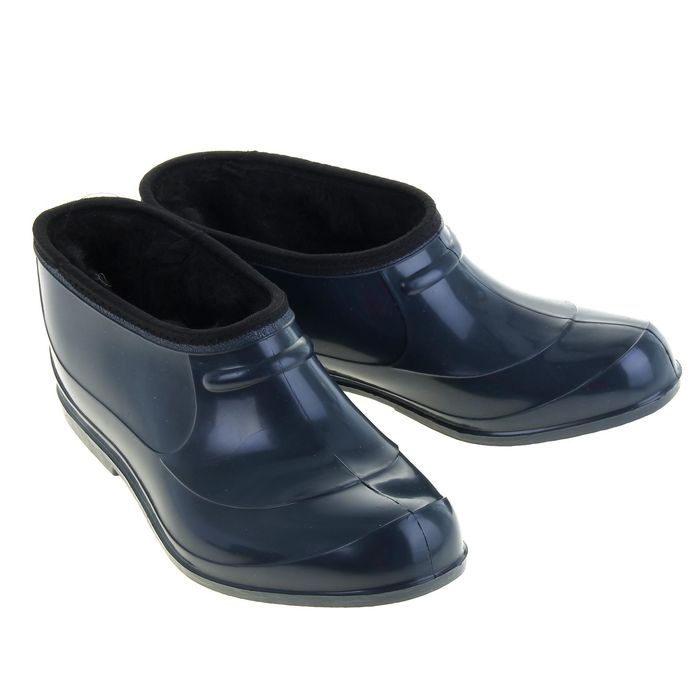 Галоши ПВХ арт. Г201-М мех (синий) (р. 38)