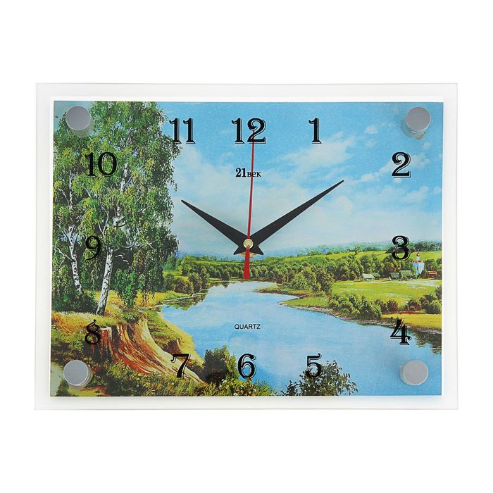 часы настенные серия природа природа 20х26 см Часы настенные: Природа, Природа у реки, 20х26 см