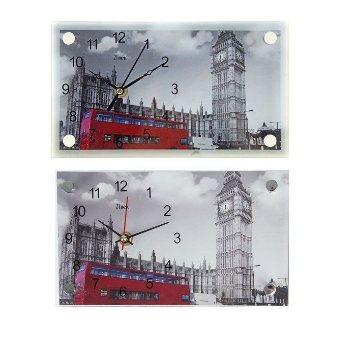 Часы настольные прямоугольные "Биг Бен" 13х23 см микс